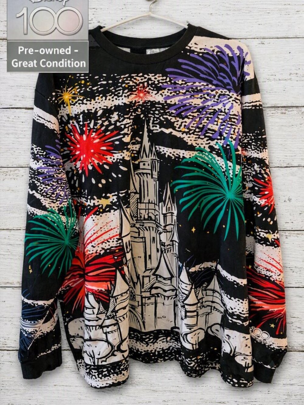 Disney 100 Years of Wonder Walt Disney World Long Sleeve Shirt XXL